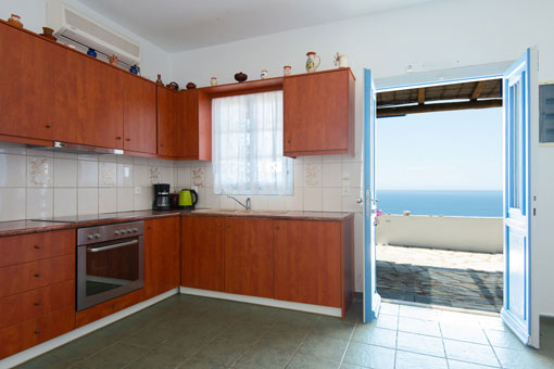 The kitchen of the apartment