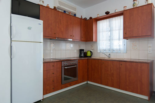 The kitchen of the apartment